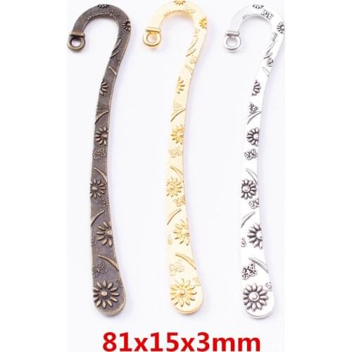 15 pieces of retro metal zinc alloy Bookmark pendant for DIY handmade jewelry necklace making 7362