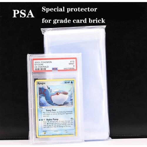 200 PCS/Lot Cards Sleeves Acid Free Transparent Perfect Fit Protector Perfect Size Sleeve For PSA/PTCG/BGS Card Brick