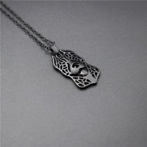 4 Colors New American Pitbull Charm Necklace Trendy Metal Dog Jewellery American Pitbull Pendant Necklace Women Jewelery