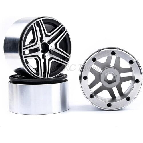 4pcs/lot 2.2" Wheel Rim Hub Alloy High Quality Beadlock for 1/10 RC Climbing Car SCX10 TRX-4 Simulation Mercedes RC Parts