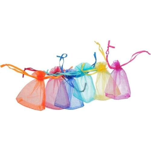 50Pcs 15x20 17x23 20x30 25x35 30x40CM Organza Bags Gift Pouches Drawable Bags Jewelry Packaging Bags Wedding Party Decoration 6Z