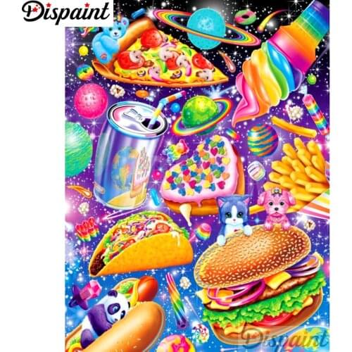 Dispaint Full Square/Round Drill 5D DIY Diamond Painting "Burger dog cola" 3D Embroidery Cross Stitch Home Decor Gift A12656