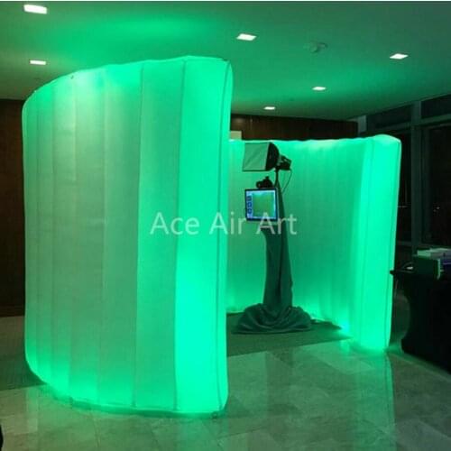 Big sale Led inflatable background wall,spiral shaped inflatable office tent/office divider/office structure for Sale