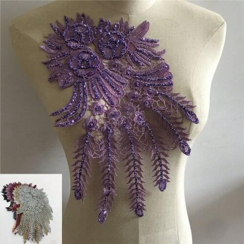 Fashion Style Hollow Lace Collar Embroidery Sequin Lace Collar DIY Decoration Clothes Clothing Accessories Multicolor Collar