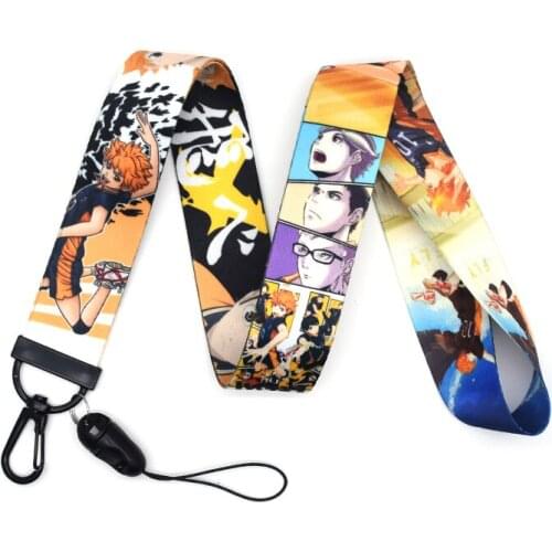 Volleyball Prince.Anime ID Badge Holder,Breakaway Lanyard Keychain (blue+Orange)
