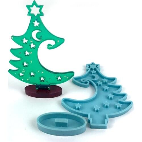 DIY Christmas Tree Pendant Silicone Mold Home Decoration Crystal Epoxy Resin Mold