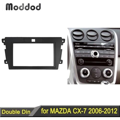 Double Din CD DVD Stereo Panel for MAZDA CX-7 2006+ Fascia Radio Refitting In Dash Mount Install Kit Face Plate Frame Bezel