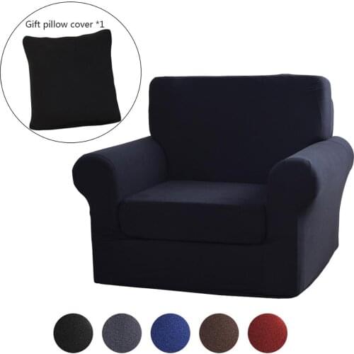 Stretch Chair Slipcovers Sofa Covers 2 Pieces Furniture Protector Durable Soft High Stretch Washable Spandex Sofa Covers