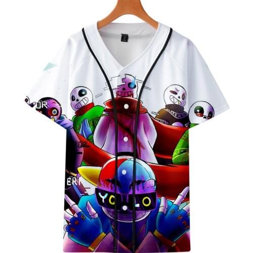 Undertale Sans Cosplay Baseball T-shirt 3D Printed Funny Tshirt Mens Summer Casual boy/girls t Shirt Hipster Hip-hop Tee Shirt
