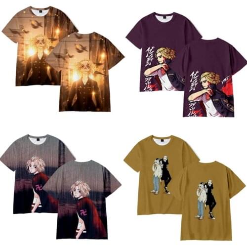 Summer Anime Tokyo Revengers T-shirt 3D O-neck Tshirt Cosplay Men Women Short Sleeve Harajuku Streetshirt Unisex Kids Tshirt