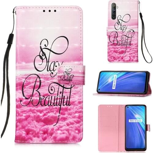 50pcs/lot For OPPO A52 A72 A92 Realme C15 Wallet Flower Horse Owl Feather Leather Case For OPPO Realme 6 Pro Realme C11
