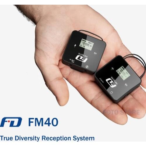 FD FM40 Mini Wireless Microphone With True Diversity Reception System Lapel Lavalier Microphone for DSLR Phones Mixer Camcorder