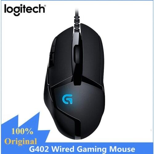 Logitech G402 Wired Gaming Mouse With Optical 4000DPI 8 Programmable Gaming USB Mice For Mouse Gamer Support PC/Laptop