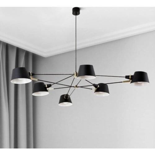 Nordic Chandelier Lighting/Lamp Modern Living Room Hanging Light Fixture Black Suspension Lamps For Dinning Room Bedroom