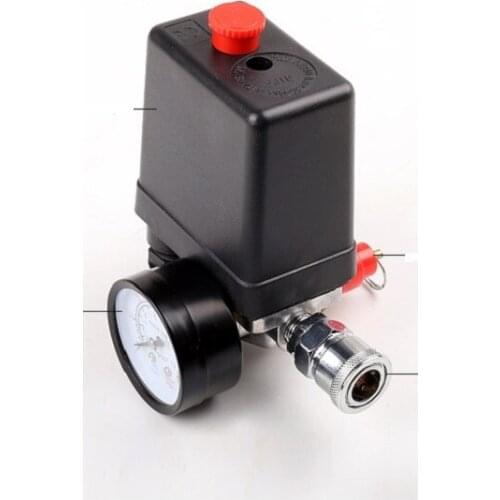 NEW 1Pcs Air Compressor Pump Pressure 0.5-0.8mPa Switch Control Valve 220V 4 port Hot Sale