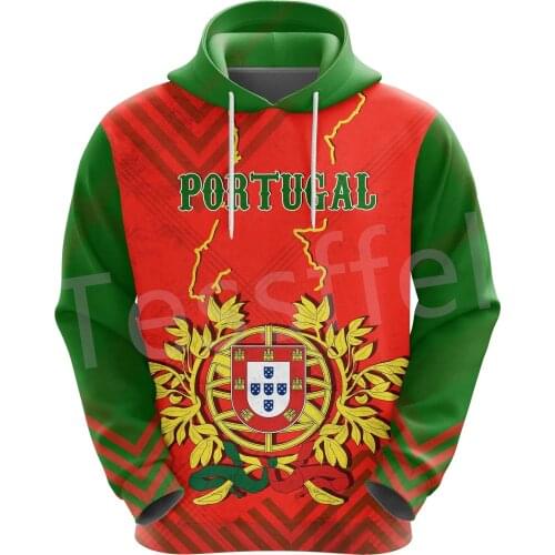 Tessffel New Brand Country Portugal Flag Symbol Harajuku Tracksuit 3DPrint Streetwear Pullover Autumn Funny Hoodies Men/Women A3