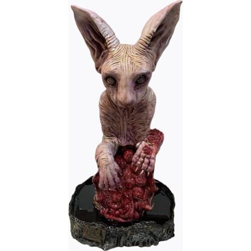 New Horrible Desktop Decor Halloween Party Decoration Hairless Cat Shaped Artware Resin Ornament Decorative Tool for Home Office