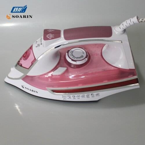 SOARIN 2600W Electric Steam Iron for Clothes Household Handheld Iron Steam Explosive Steam Flatiron Ceramic Spray Ironing Bucket