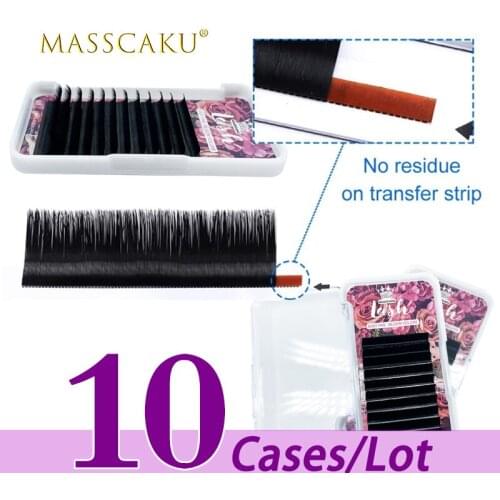 10case/lot 2021 popular c/d curl matte easy fan lashes one second rapid blooming eyelash extension russian volume flowering fan