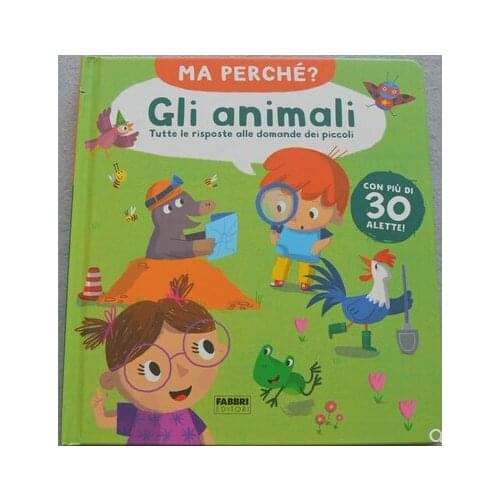 Parent Child Kids Toddler Italian Book Early Education Cute Picture Puzzle Game Toys Cardboard Libros Book Age 1-5