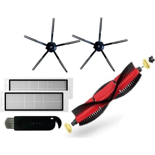 For Xiaomi Roborock S5 Max S6 S50 S6 MaxV S4 E4 Accessories Detachable Main Brush, Silicon Side Brush Washable Filter