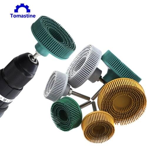 1/4 inch Electric Drill Brush Rubber Round Cleaning Brushes Scrubber Drill 50mm/75mm Hand Tools for Carpet Glass Car Tires