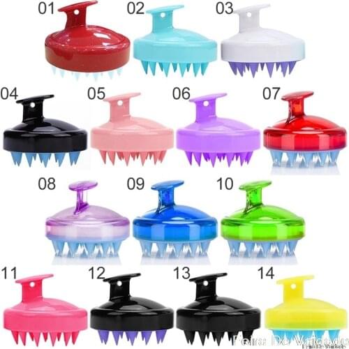 Silicone Head Body Scalp Massage Brush Comb Shampoo Hair Washing Comb Shower Brush Bath Spa Slimming Massage Brush