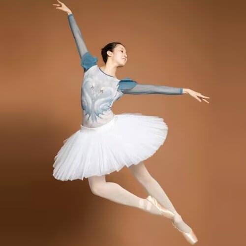 Professional Ballet Swan Lake Tutu White Black Elastic Waist Adults Ballerina 5 Layers Hard Mesh Tulle Skirt Tutus With Briefs