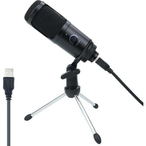 Recording USB Condenser Microphone Professional Studio Microphones For PC Computer Laptop Voice Podcasting For Youtobe Mic Stand
