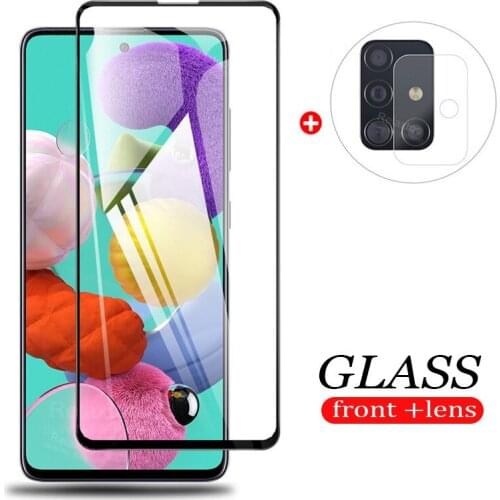 Protective glass for Samsung Galaxy A51 A71 Camera Lens Film 2in1 Screen Protector for Samsung Galaxy A51 A50 Tempered glass