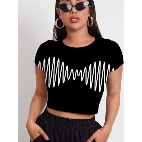 3d Tshirt Line T-shirt Women Music T-shirts 3d Retro Funny T shirts Party Tshirt Printed Short Sleeve T shirts New Streetwear