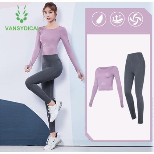 2021 Workout Yoga Set Women Fitness Sports Suit Gym Clothing Leggings and Cropped Tops Outfit Running Training Sportswear 2pcs