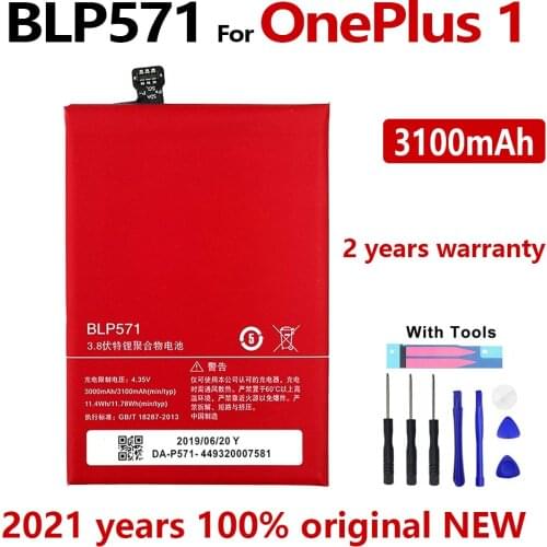 100% Original 3100mAh BLP571 Battery For OnePlus 1 A0001 Mobile Phone High quality Batteries With tools+Tracking number
