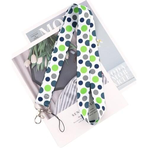 24pcs/lot MD1049 DMLSKY Cartoon Wave point Lanyard for Keys Phone Neck Strap ID Badge DIY Mobile Phone Lanyard Hang Rope