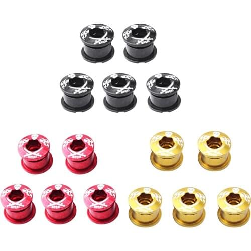 5Pcs Aluminum Alloy Chain Wheel Ring Bolts, Bicycle Disc Screws Crank Arm Fixing Bolt Crankset Bike Parts