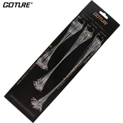 Goture 60pcs Fishing Wire Line Leash Lure Fishhook Line Trace Wire Leader Swivel Snap Spinner Shark Spinning Expert