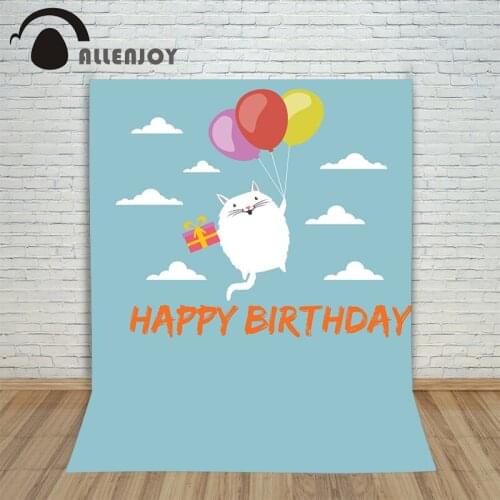 Allenjoy Christmas Backdrop Photography Cake Gift Cupcake Balloons Fun Vinyl Backdrops for Photography Fast Delivery