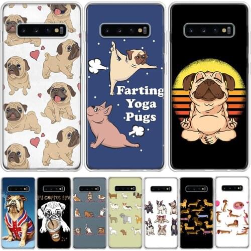 Dog yoga funny cute puzzle Phone Case For Samsung GalaxyA90 A71 A70 A51 A50 A41 A40 A30 A21 A10 A9 A8 A7 A6Plus M30S A20E A01 A1