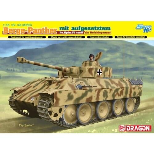 DRAGON 6835 1/35 Bergepanther mit Aufgesetztem Pz.Kpfw.IV Turm Als Befeh - Scale Model Kit
