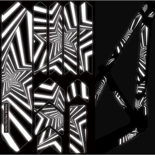 ENLEE Frame Protection Reflective Stickers 3D Anti-Skid Wear Resistant Waterproof Sticker Removeable MTB Road Bike Accessories