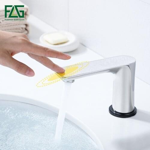 FLG Touch Control Basin Faucet High Quality Stainless Steel Smart Touch Faucets Touch Sensor Sensitive Bathroom Sink Tap
