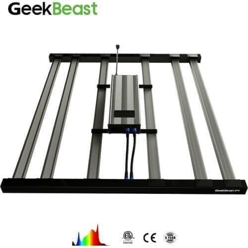 GeekBeast PRO 630W Average PAR OutPut LED Grow Light Bars with LM301H 660NM UV IR Diodes Full Spectrum 6 Bars