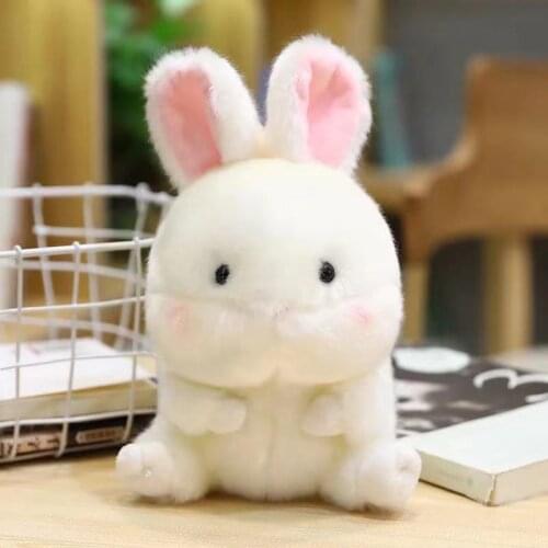 Like Real Wild Animals Plush Toys Round Cute Lifelike Rabbit Bunny Stuffed Dolls Grey White Brown Gifts For Kids Boy Girls