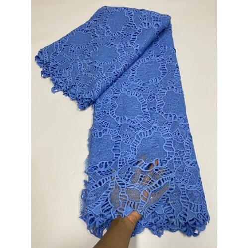 African Cord Guipure Milk Silk Lace Fabric 2020 High Quality Water Soluble Lace Fabric Nigeria Cord Lace Fabric for Wedding