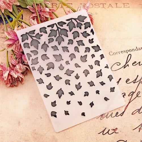 Leaves the rain paper Embossing folders Plastic Scrapbooking DIY Template Fondant Cake Photo Album Card Making Easter gift
