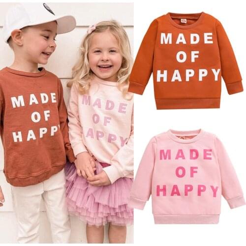 0-3Years Children’s Girl Fashion Letter Sweatshirt Casual Round Neck Long Sleeve Pullover Sweater