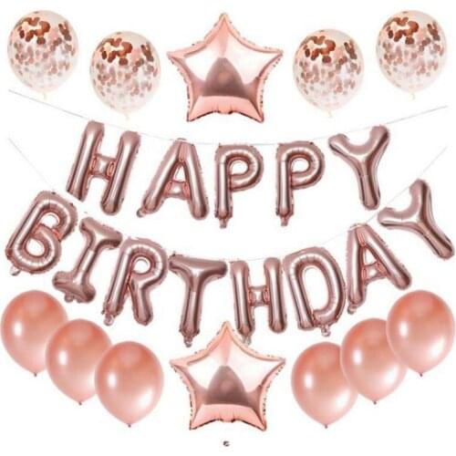Foil Balloons Gradient Rainbow Balloons Set Balls Wedding Decoration Happy Birthday Party Balloon Decoration Supplies SN3316