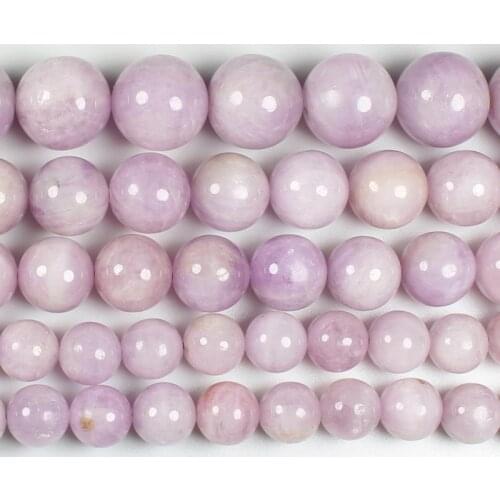 Natural Kunzite 9-14mm Round Beads 15inch ,Wholesale For DIY Jewellery Free Shipping