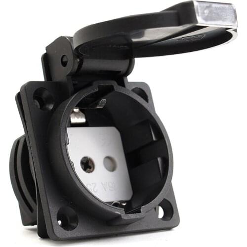 Germany Waterproof Industrial Socket AC Power Socket German Industrial Plug Electrical Socket with Waterproof Cover