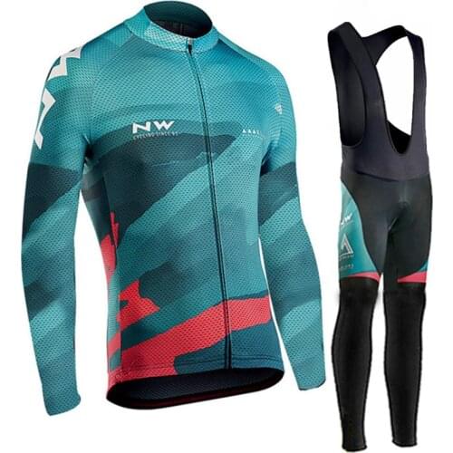 2021 New Mens Cycling Jersey Long Sleeve Sweatshirt Suit Clothing Shirt Set Comfortable Long Sleeve Suit Men Cycling Equipment